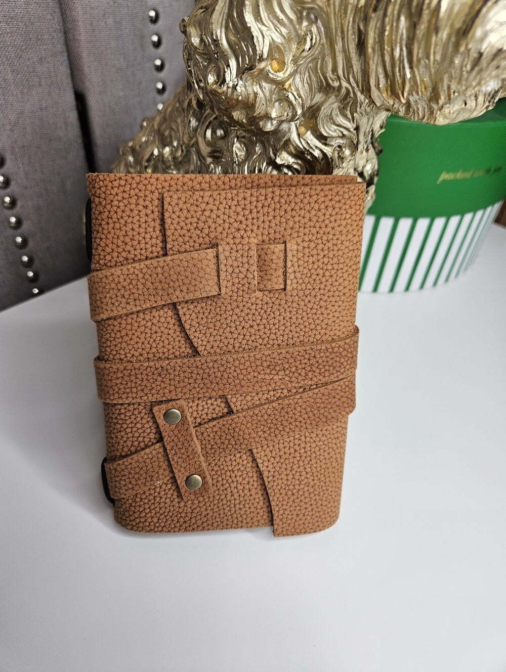 Portland Leather Goods Small Wrap Journal Floater Peach